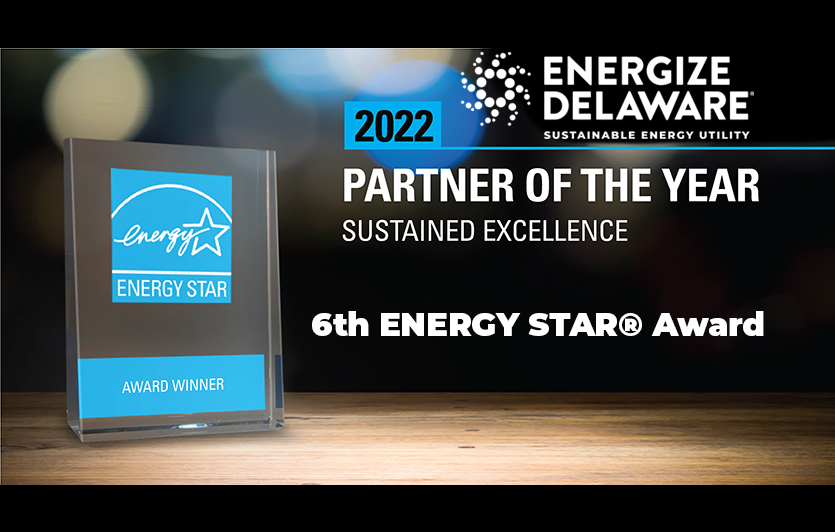 Energy Star glass award Partner of the Year for Sustained Exellence